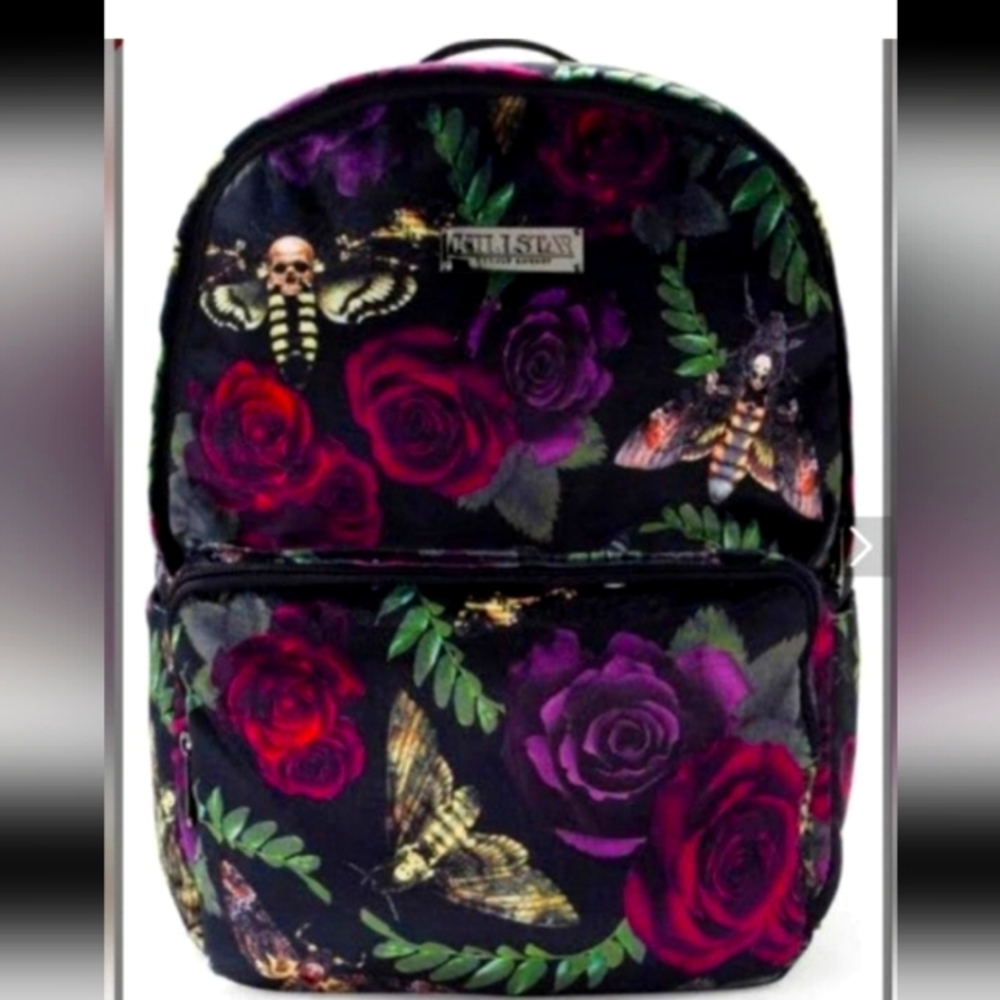 KILLSTAR  Zandor Nightlife Velvet Backpack *Awesome and Rare*